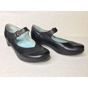 Wolky Argentina Strap Black Brushed Leather Mary Jane Heels 40 8.5 - 9 7806